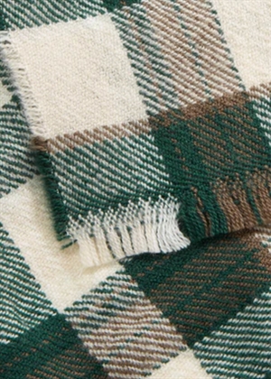 Nadelle scarf Pine Green/ Beige Check Skall Studio 